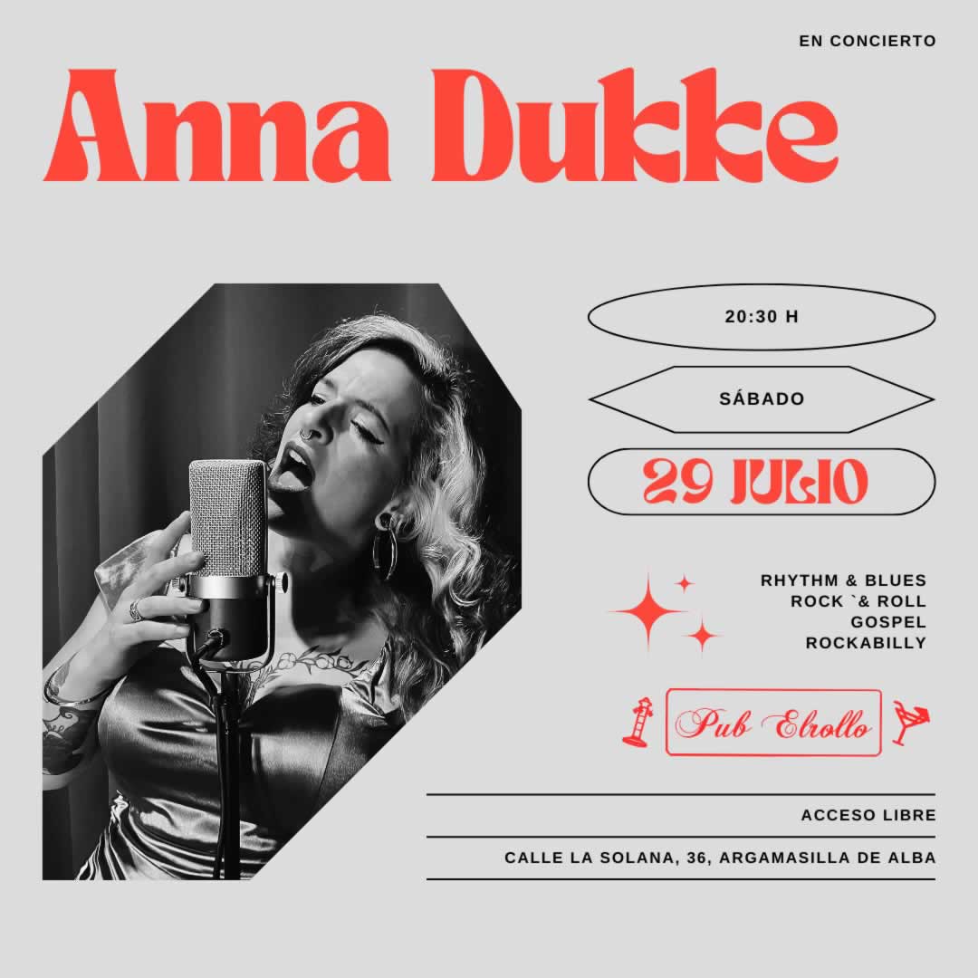 Anna Dukke llega este sábado al Pub El Rollo de Argamasilla con su tour Broken Chains