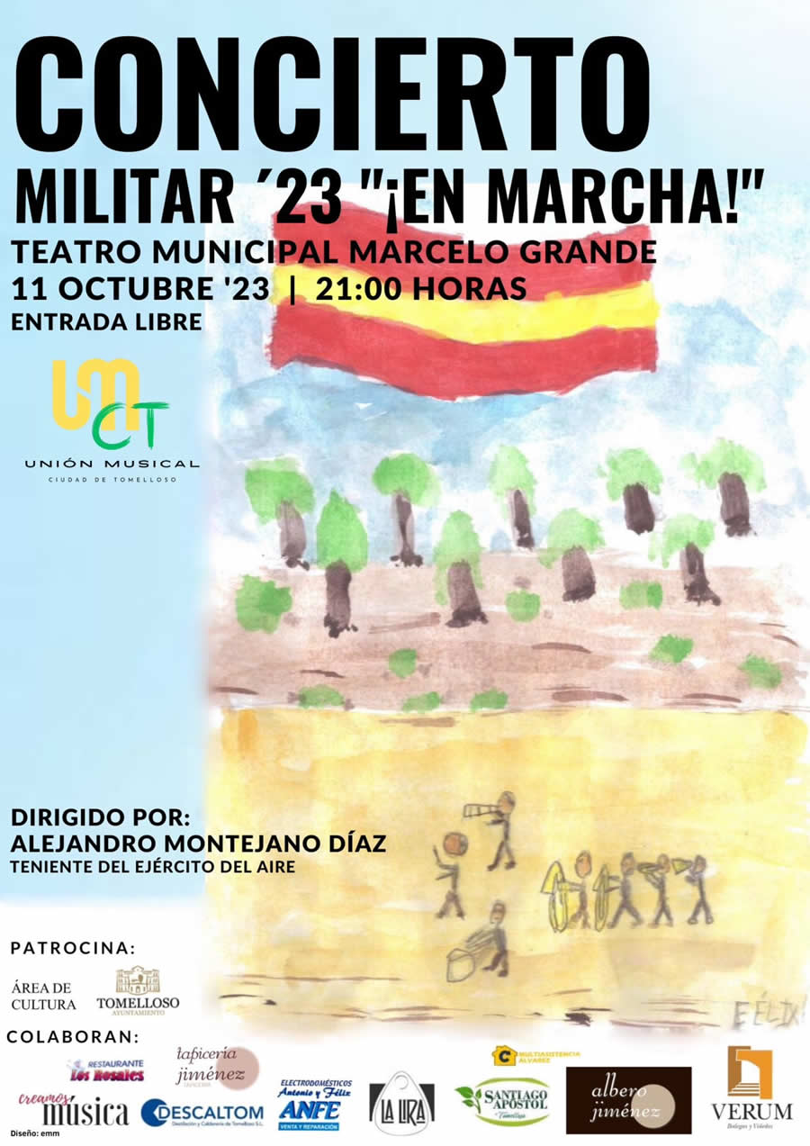 Concierto en homenaje a la Música Militar por la U.M. Ciudad de Tomelloso en la víspera del día de la Hispanidad