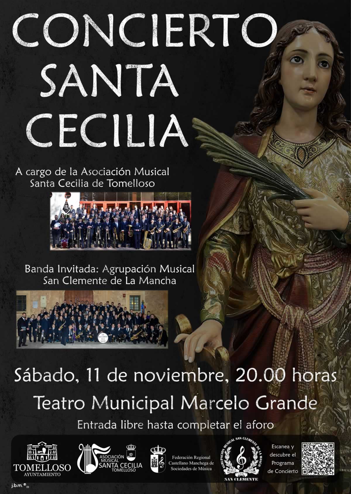 La A.M. Santa Cecilia de Tomelloso anuncia un mes de noviembre cargado de actividades