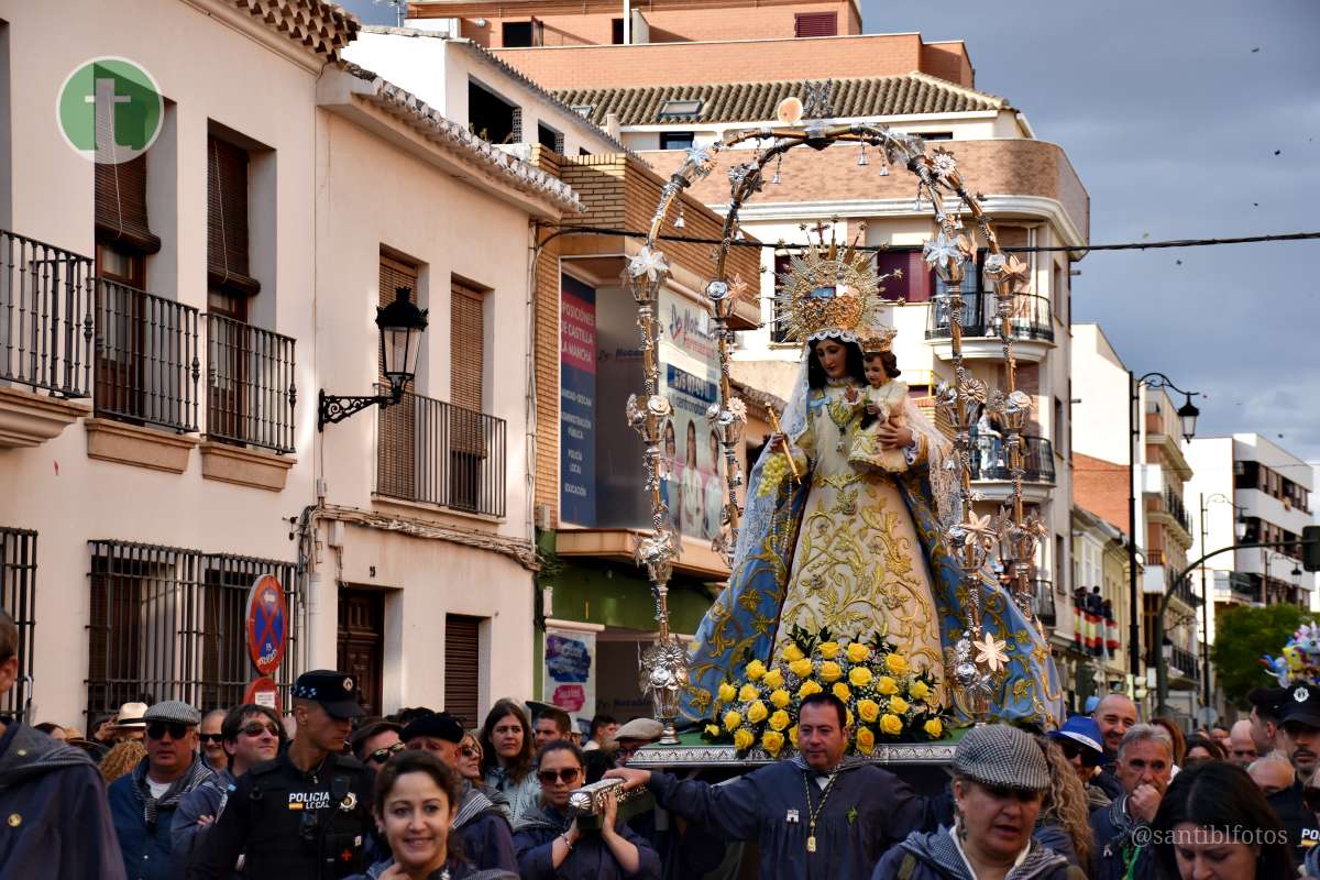 La Virgen de las Viñas llega a Tomelloso arropada por una multitud de vecinos