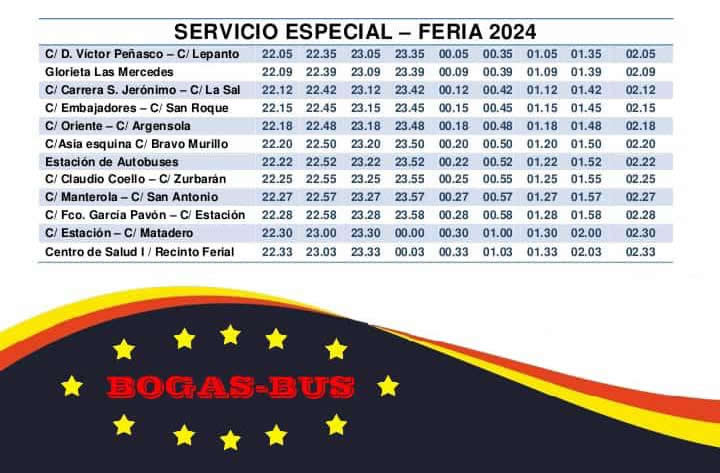 Horarios Especiales de Autobuses para la Feria de Tomelloso 2024