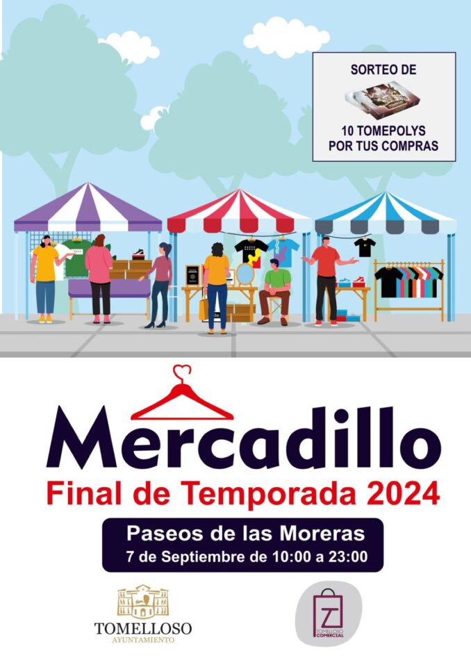 El Mercadillo Final de Temporada vuelve a Tomelloso el 7 de septiembre con la participación de unos 50 comercios