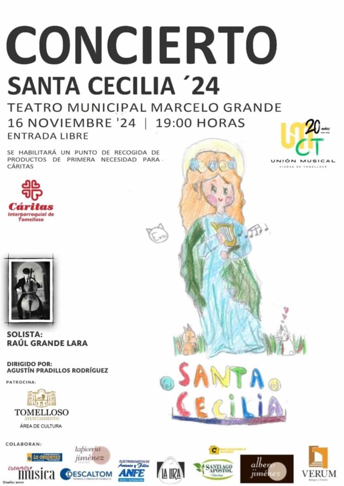 La Unión Musical de Tomelloso celebra a Santa Cecilia con un concierto especial y solidario