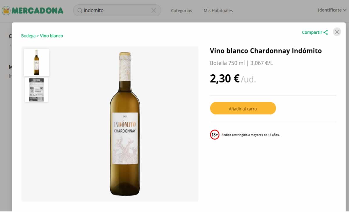 El mejor vino blanco de Mercadona viene de Tomelloso y cuesta menos de 2,5 euros