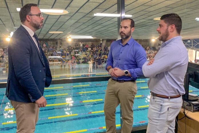Javier Navarro en el Campeonato Regional de Natación