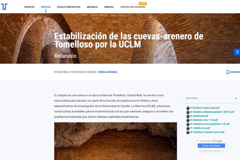 Una revista de arquitectura recoge las soluciones adoptadas en las cuevas-areneros de Tomelloso
