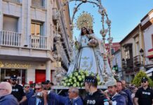 Multitudinaria llegada de la Virgen de las Viñas a Tomelloso Romería de Tomelloso 2025