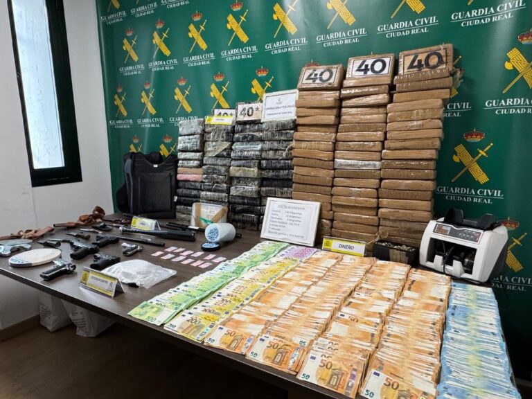 Una operación antidroga desde Ciudad Real termina con 31 detenidos y 150 kilos de cocaína incautados