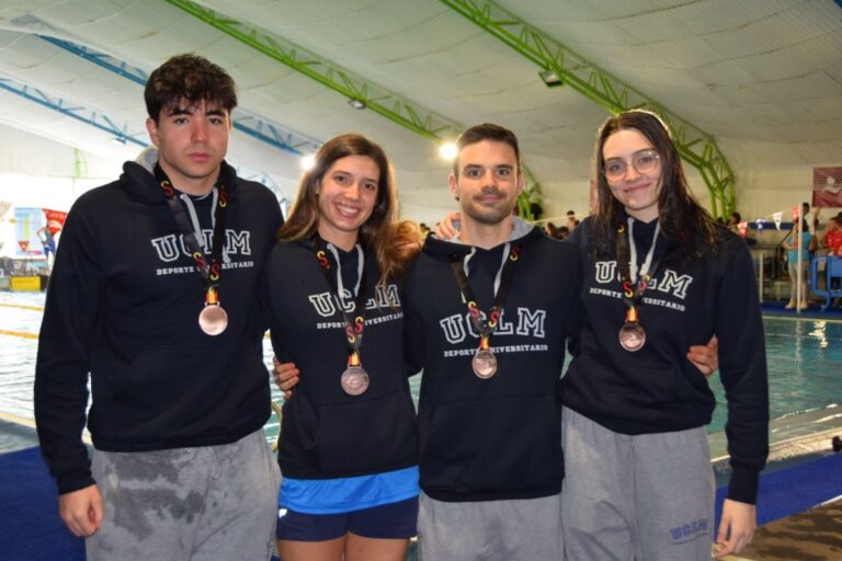 Cuatro medallas para la UCLM en el Campeonato de España Universitario de natación