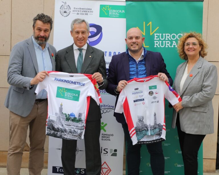 Fundación Eurocaja Rural se suma al Reto PARKINSOMETROS en Elche para visibilizar y apoyar la investigación del Parkinson