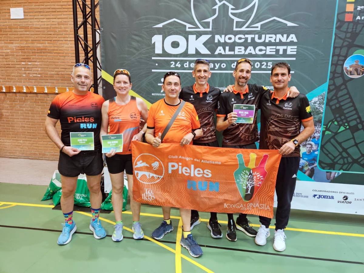 Los Pieles Run brillan en asfalto y montaña: grandes actuaciones en la 10K Nocturna de Albacete y la 10K de Pedro Muñoz