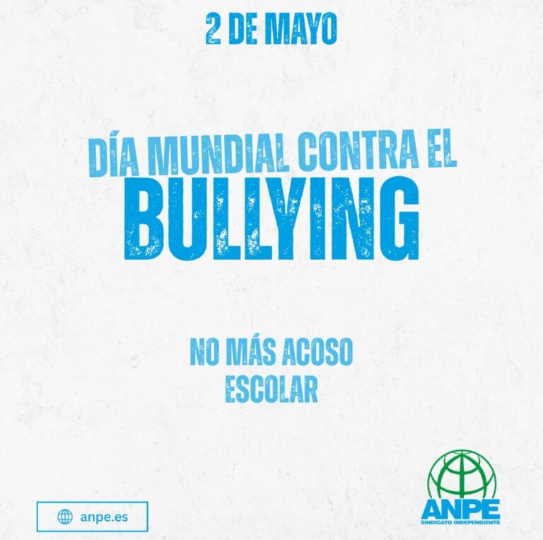 ANPE reclama una estrategia nacional que implique al conjunto de la sociedad en la erradicación del acoso escolar