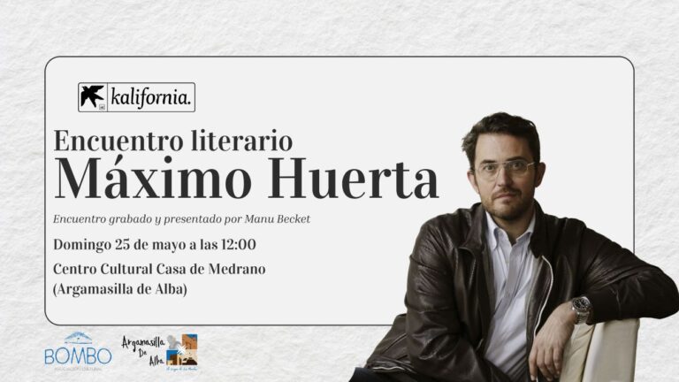 El escritor y periodista Màxim Huerta estará en Argamasilla de Alba este domingo