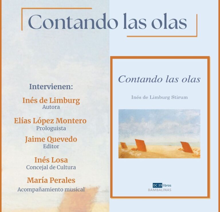 Tomelloso acogerá la presentación del poemario «Contando las olas», de Inés de Limburg