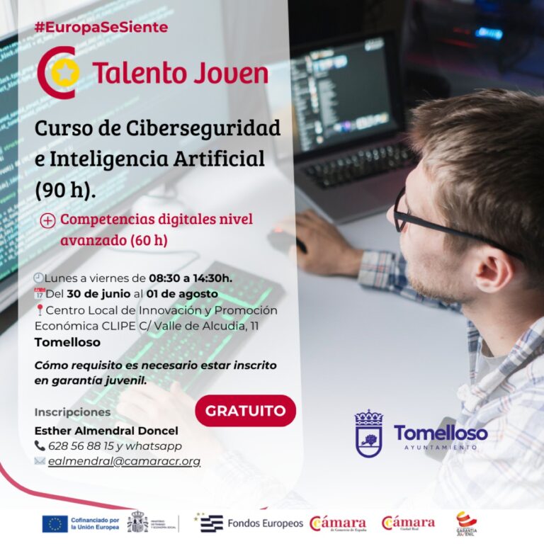 Tomelloso acogerá un Curso de Ciberseguridad e Inteligencia Artificial