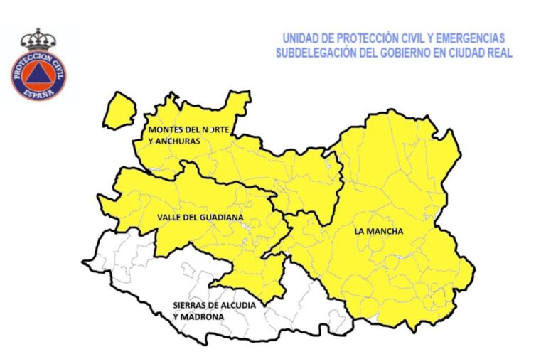 Fenómenos meteorológicos adversos en varias zonas de la provincia de Ciudad Real