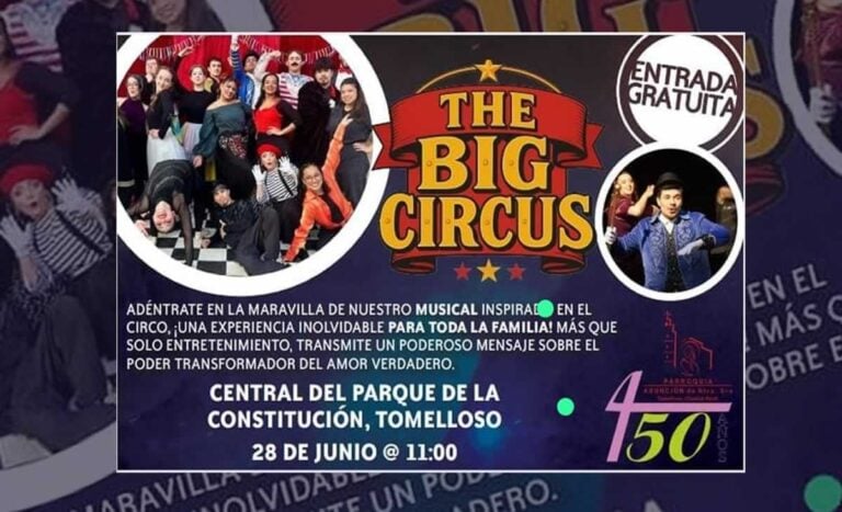 El Parque de la Constitución acoge este sábado “The Big Circus”, un espectáculo gratuito para toda la familia