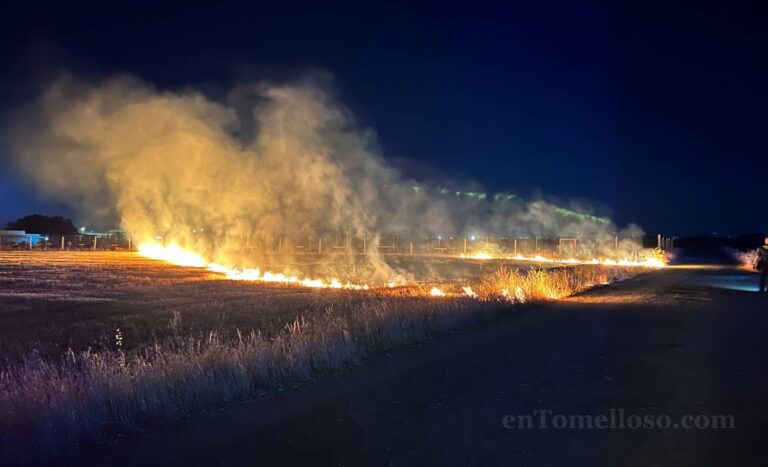 Nuevo incendio en Tomelloso en una parcela tras el Lidl y Burger King