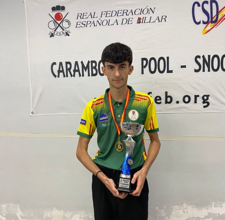El tomellosero Javier Ramírez Perona, Campeón de España Sub-15 de Billar a tres bandas
