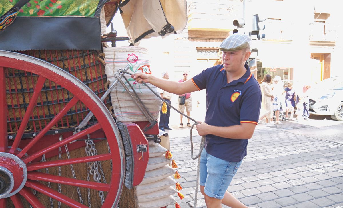 Mulas y carros, tradición viva en la Feria de Tomelloso