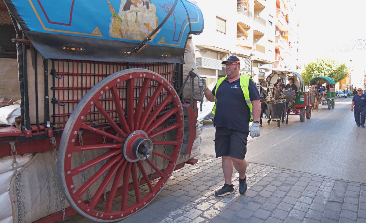 Mulas y carros, tradición viva en la Feria de Tomelloso