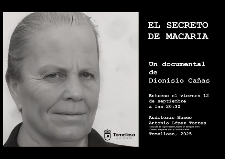 «El secreto de Macaria», el documental de Dionisio Cañas, se proyectará en el López Torres de Tomelloso