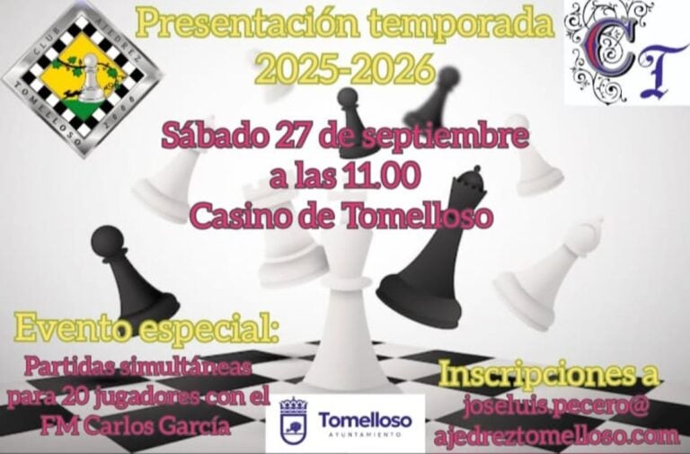 Una partida simultánea con 20 jugadores para inaugurar la temporada del Club de Ajedrez Tomelloso