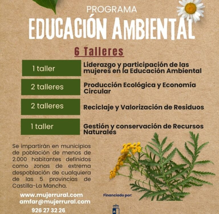 AMFAR impulsa la educación ambiental para mujeres rurales en municipios de extrema despoblación de C-LM