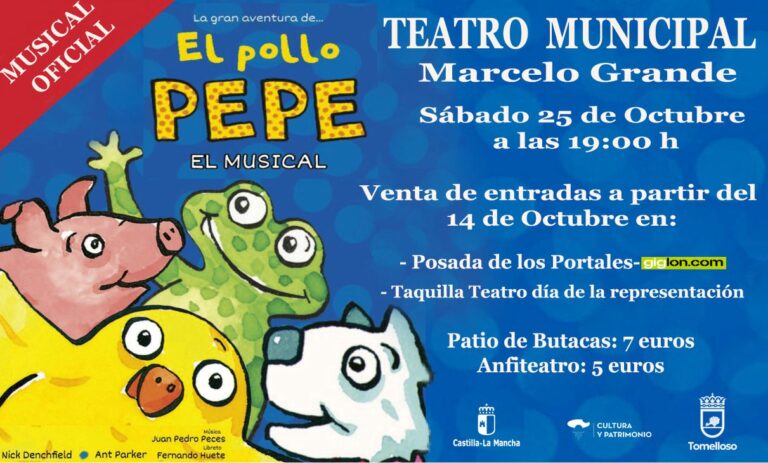 A la venta las entradas para el musical «El Pollo Pepe» en Tomelloso