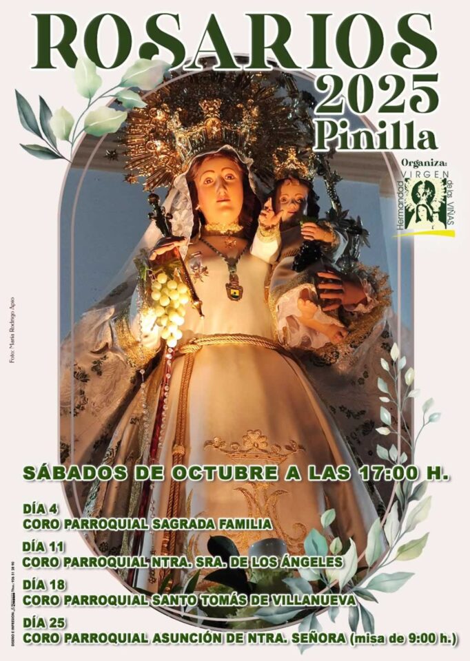 Rosarios de octubre en Pinilla: oración y música en honor a la patrona