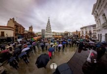 Tomelloso y Argamasilla se movilizan bajo la lluvia para exigir el tren en la comarca