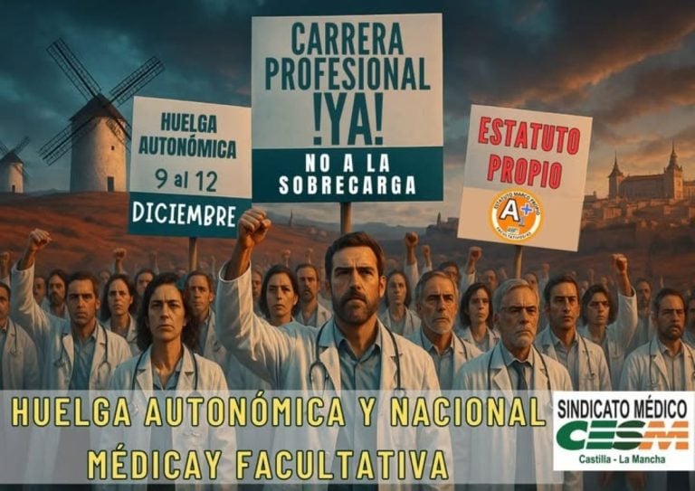 Los médicos de C-LM, llamados a la huelga desde este martes por una sanidad «con recursos y tiempos dignos»