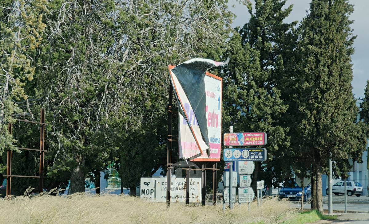 El temporal de viento provoca numerosas incidencias en Tomelloso