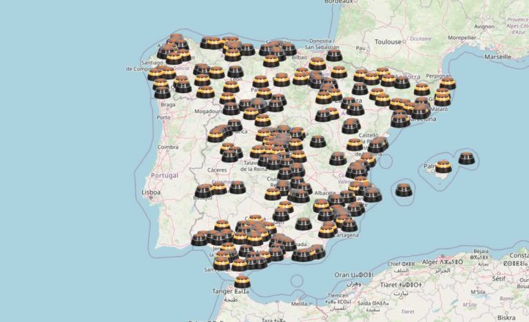 Consulta en tiempo real todas las balizas V16 activadas en las carreteras de España