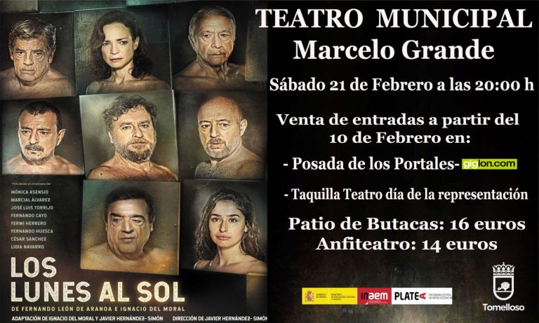 Las entradas para ver la obra «Los lunes al sol» en Tomelloso salen a la venta este martes