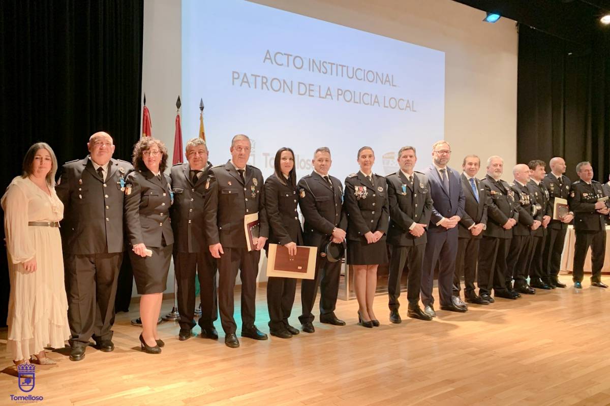Tomelloso arropa a su Policía Local en una jornada de distinciones y compromiso institucional