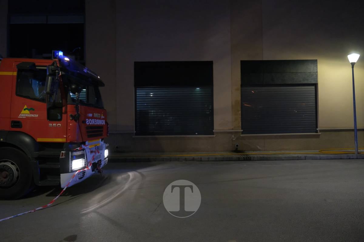Incendio en un almacén de fontanería de Tomelloso