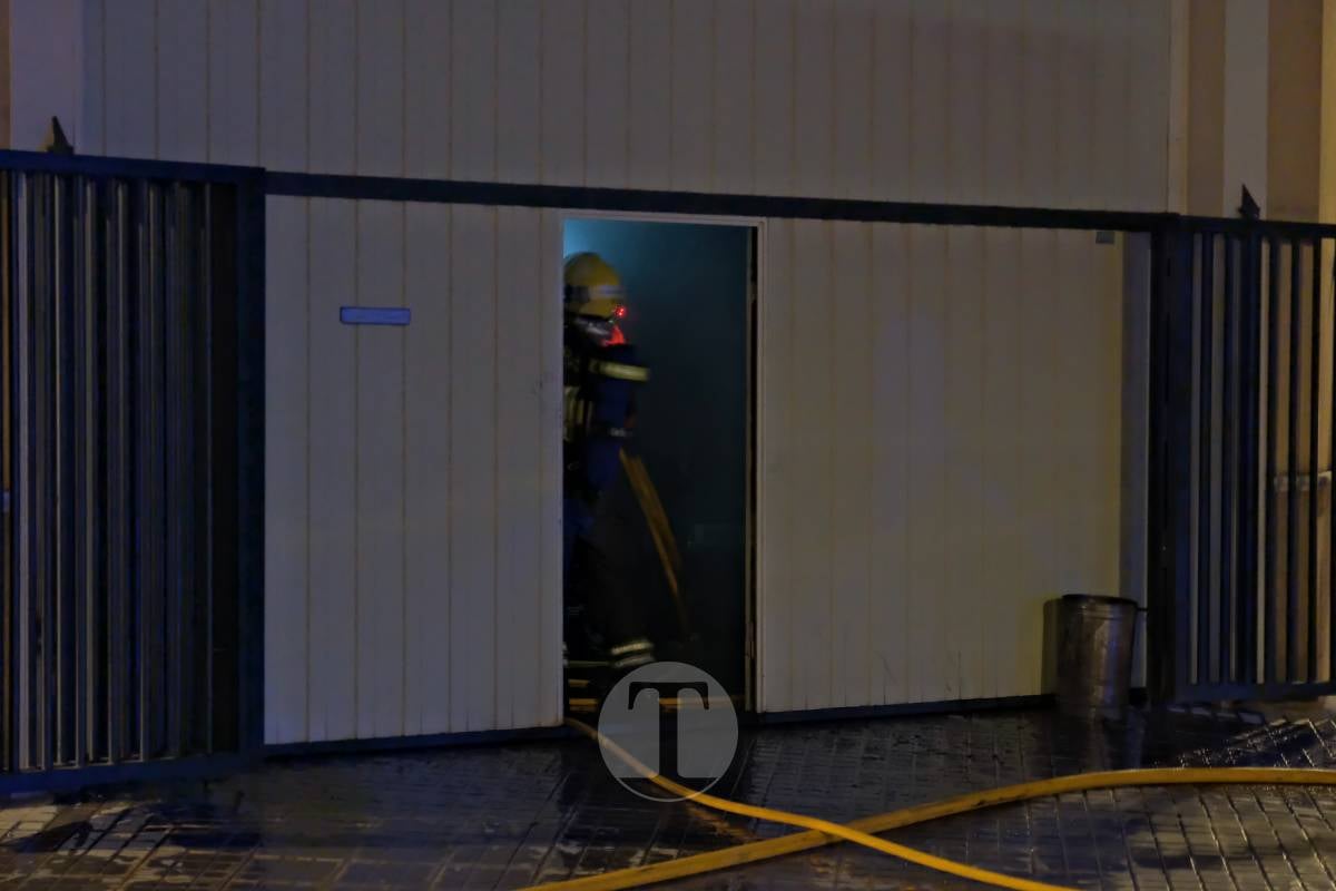 Incendio en un almacén de fontanería de Tomelloso