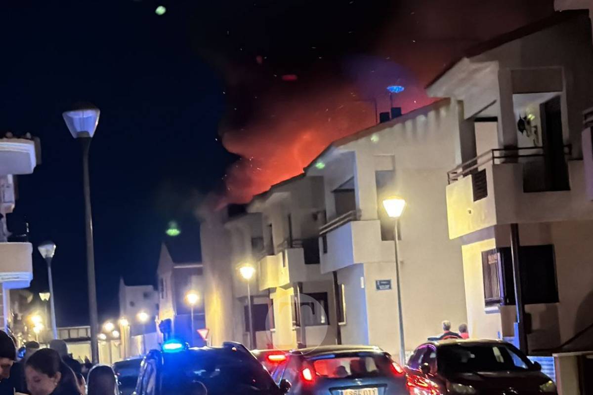 Incendio en un almacén de fontanería de Tomelloso