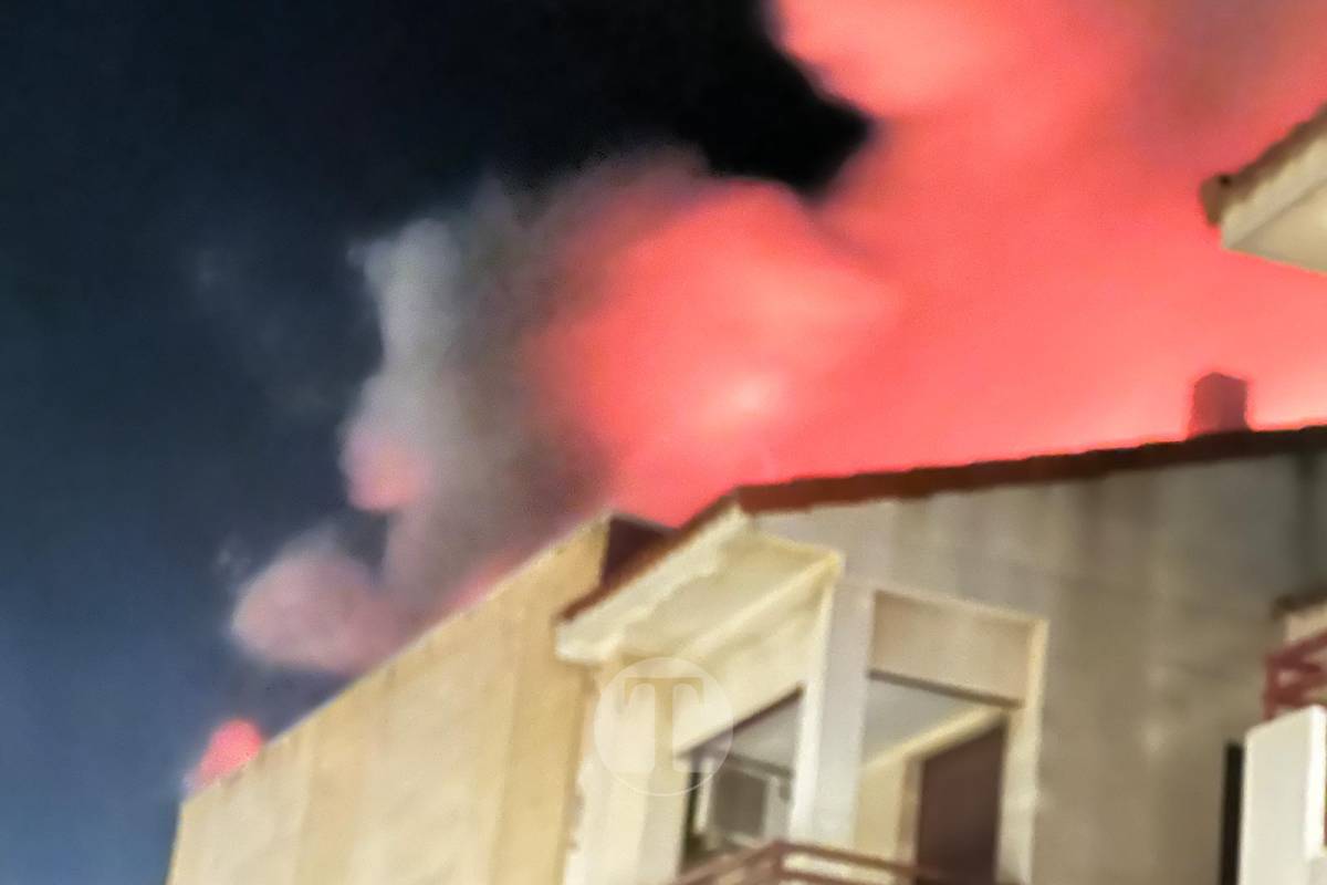 Incendio en un almacén de fontanería de Tomelloso