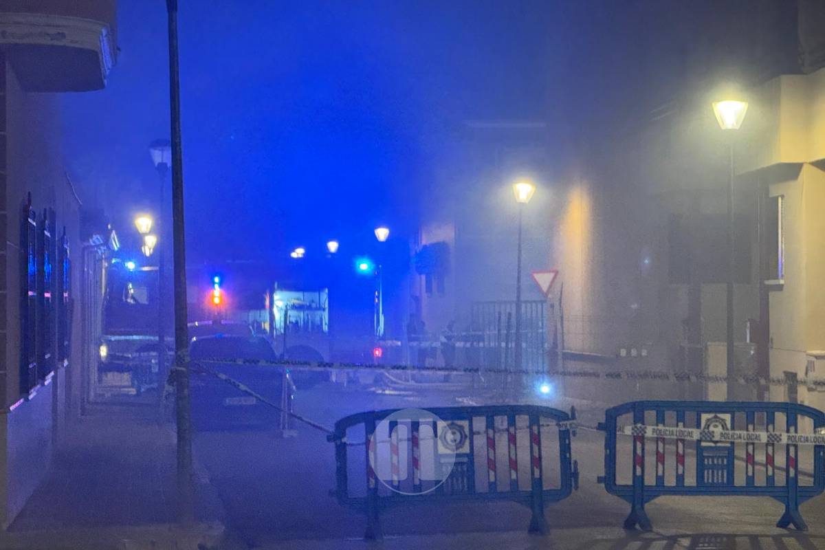 Incendio en un almacén de fontanería de Tomelloso