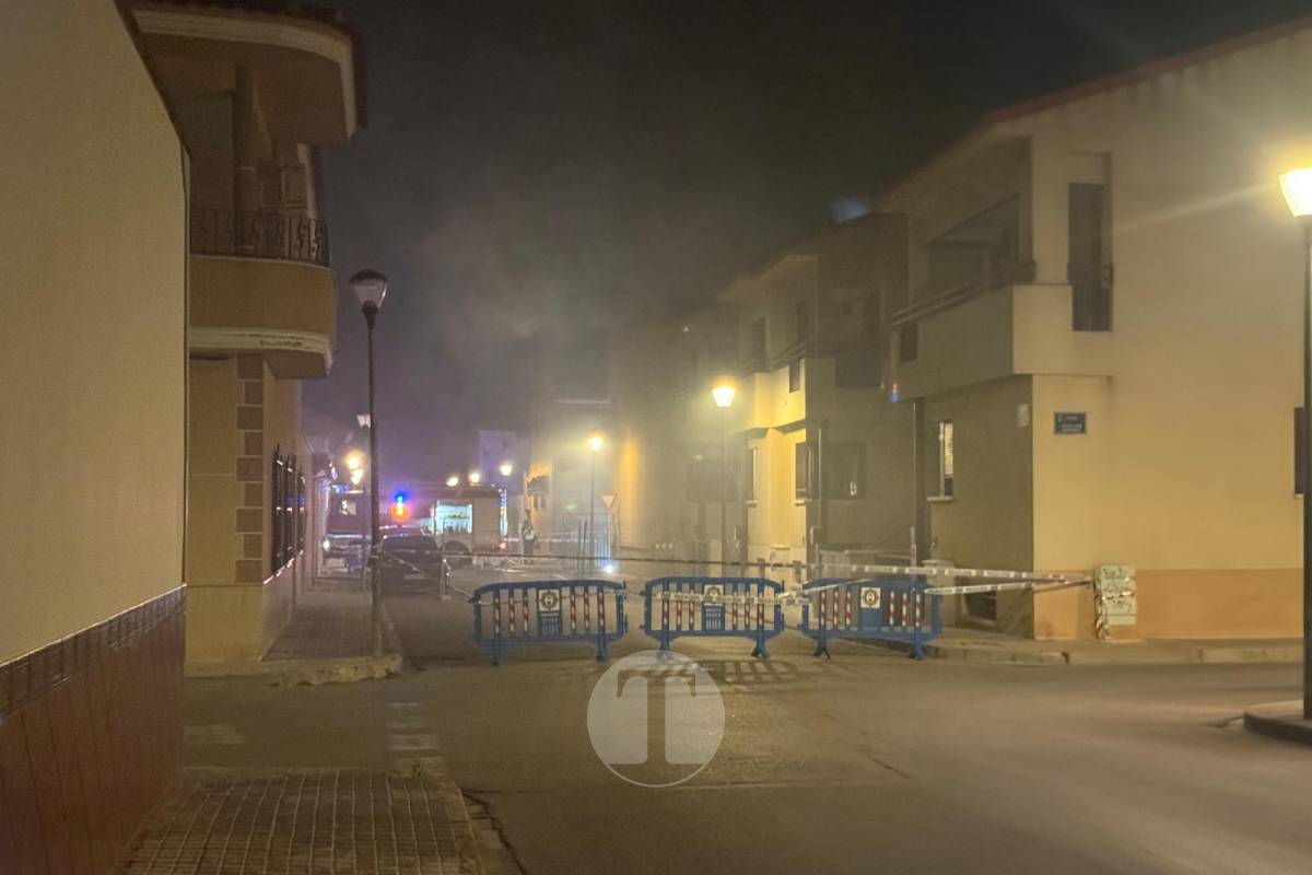 Incendio en un almacén de fontanería de Tomelloso