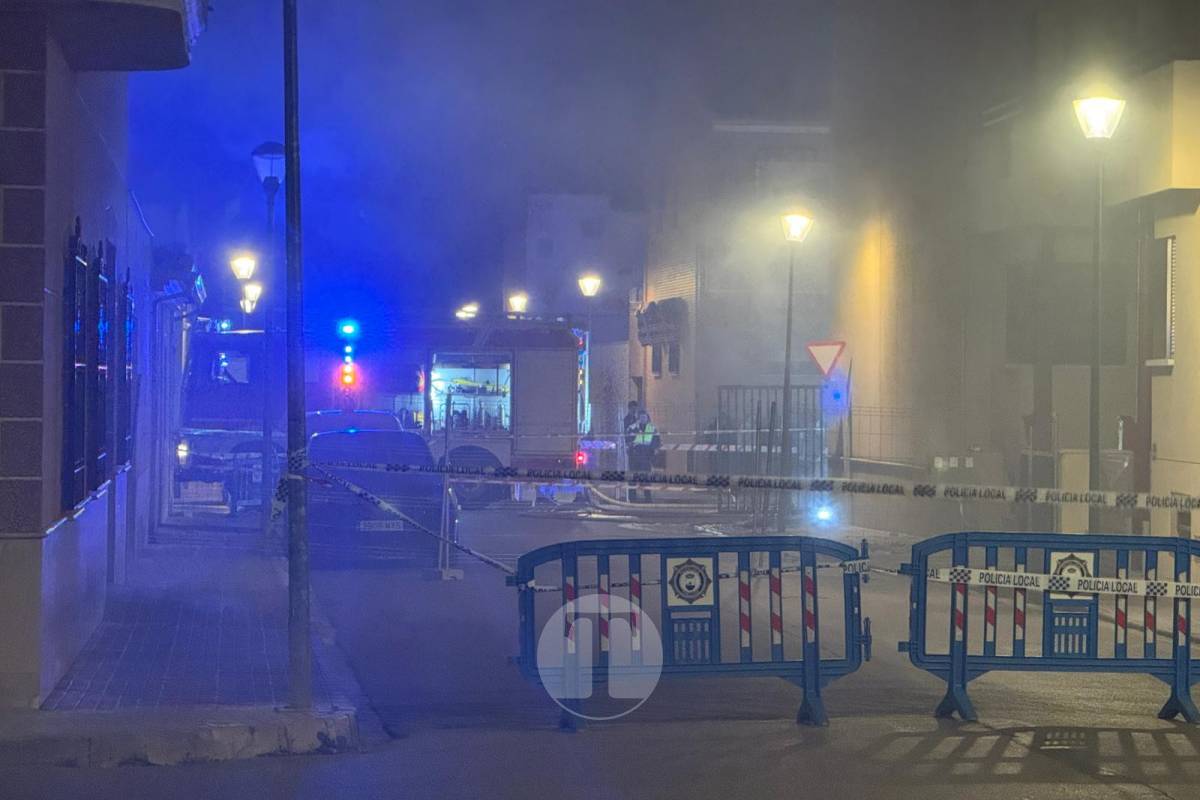 Incendio en un almacén de fontanería de Tomelloso