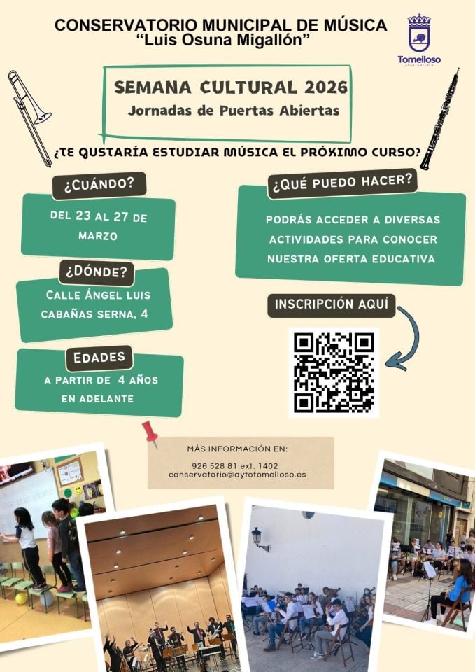 El Conservatorio de Tomelloso abre sus puertas con una Semana Cultural para acercar la música a todos