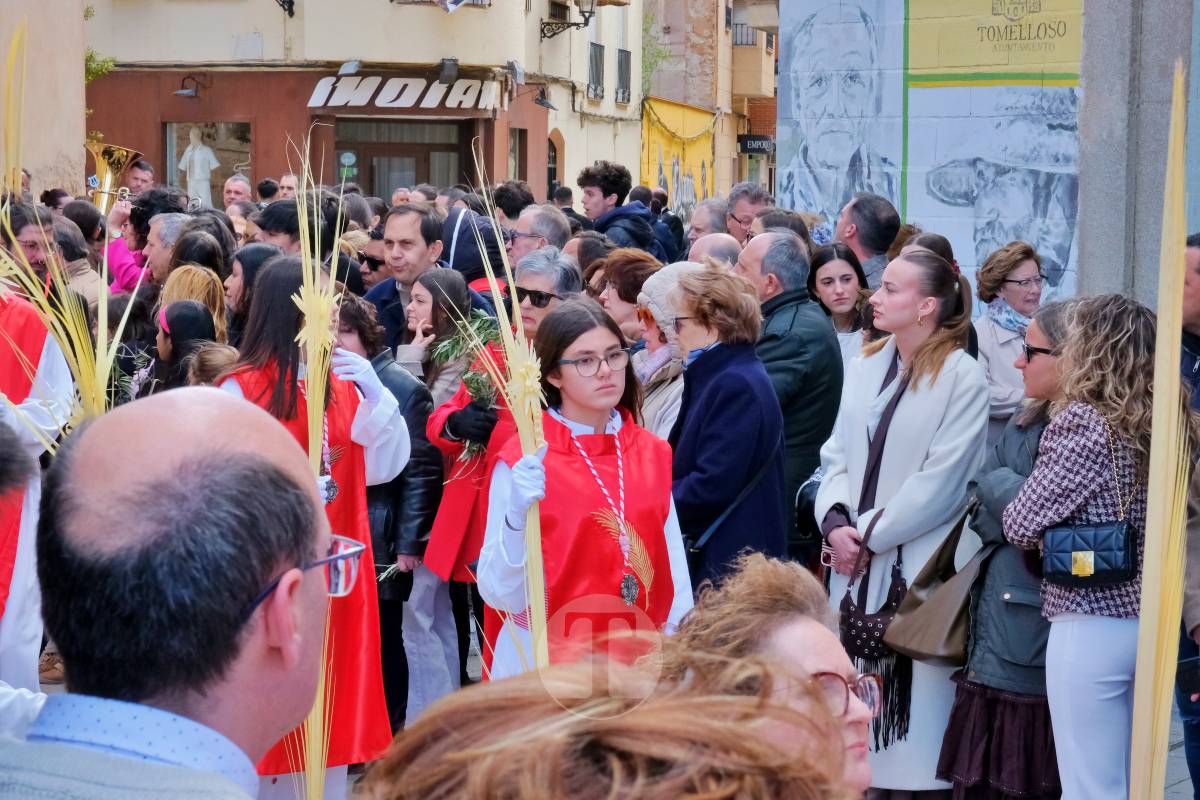La Borriquilla abre la Semana Santa de Tomelloso en una mañana soleada y marcada por el frío