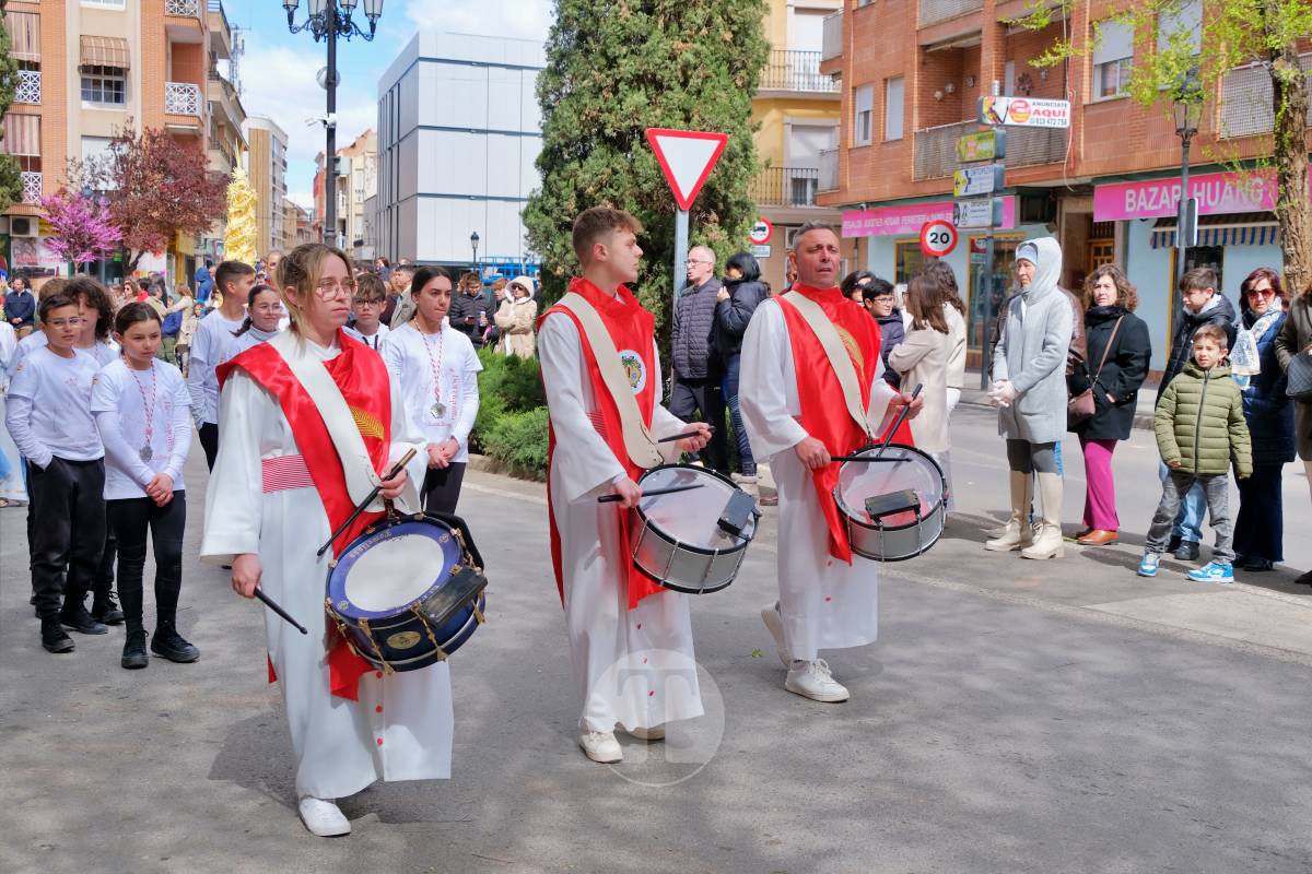 La Borriquilla abre la Semana Santa de Tomelloso en una mañana soleada y marcada por el frío