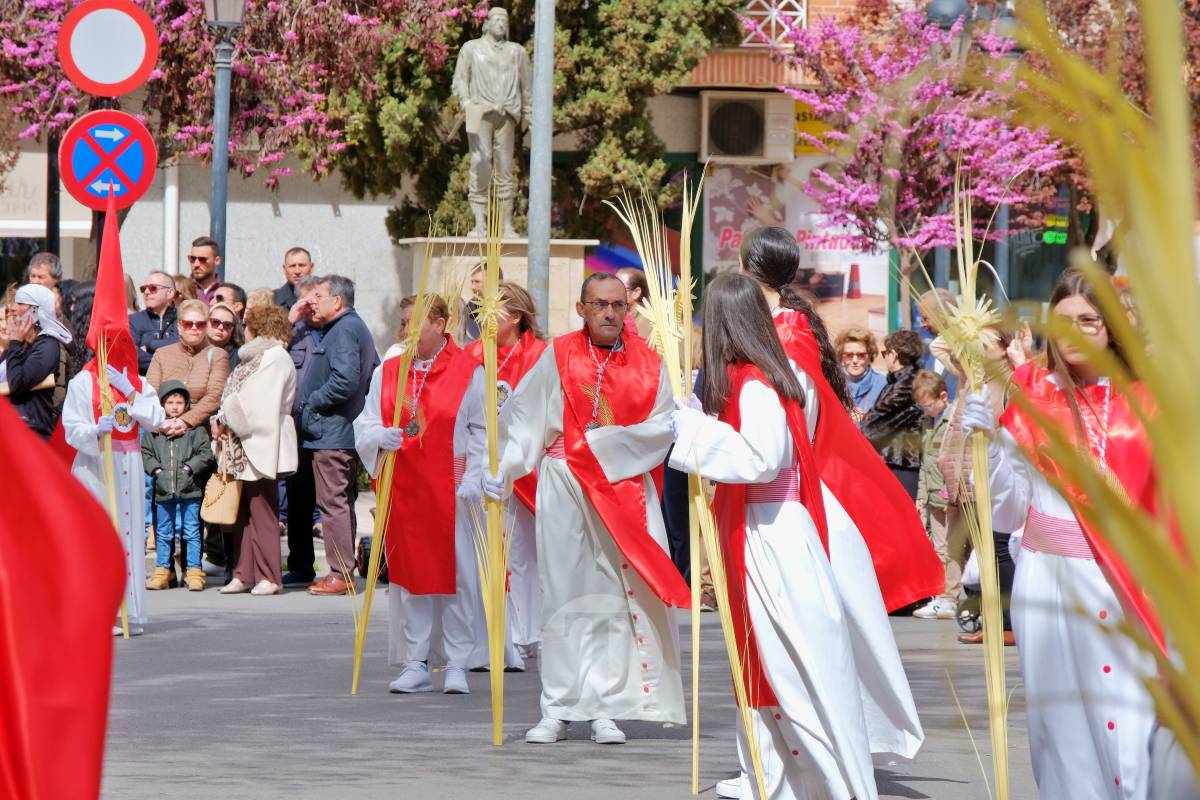 La Borriquilla abre la Semana Santa de Tomelloso en una mañana soleada y marcada por el frío