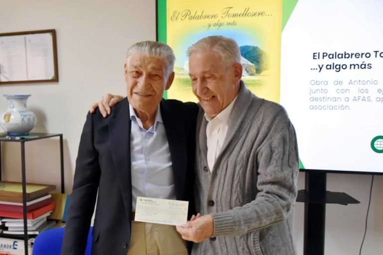 Antonio Perales dona a AFAS la recaudación de “El Palabrero Tomellosero”