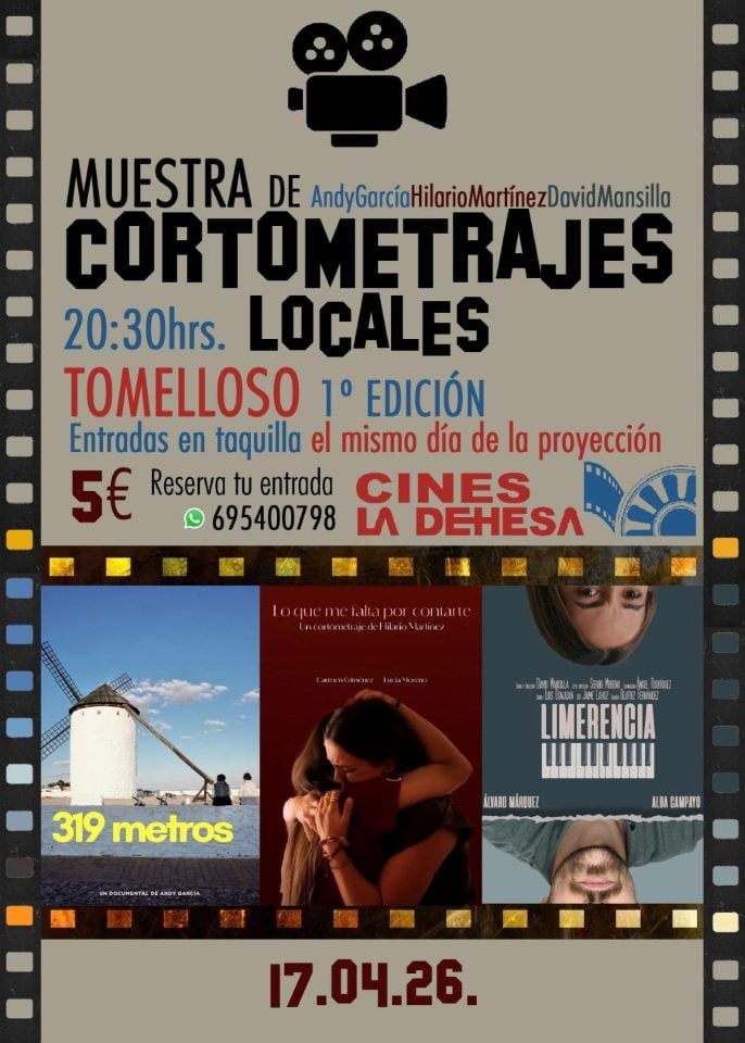 Cine 'made in Tomelloso': La Dehesa proyectará tres cortos con vinculación local