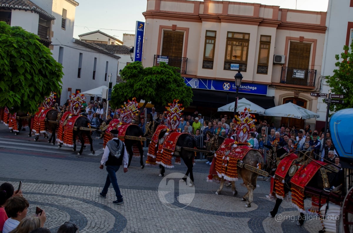 Lucía Moreno y Paloma Morales retratan la emoción de la llegada de la Virgen de las Viñas a Tomelloso